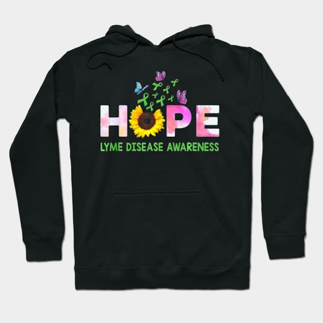 Lyme Disease Awareness Hope Butterfly Hoodie by AstridLdenOs